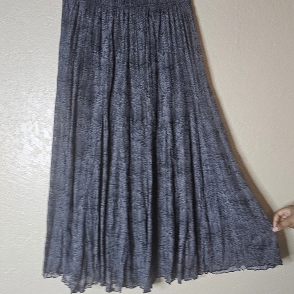 CHICO'S Fun Vine Drifter A-Line stretch Maxi Skirt Size 1 US M - Picture 6 of 6